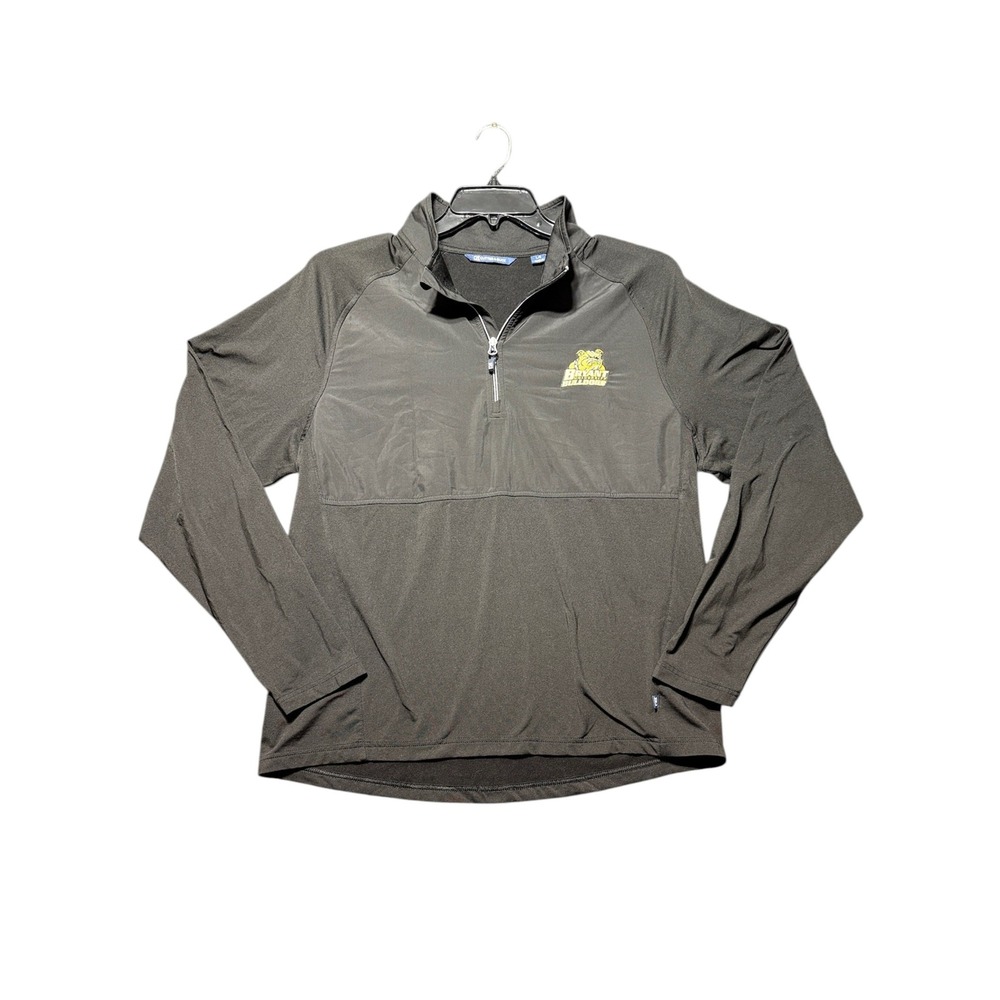 Cutter & Buck Quarter Zip Mens L Black Bryant University Bulldogs